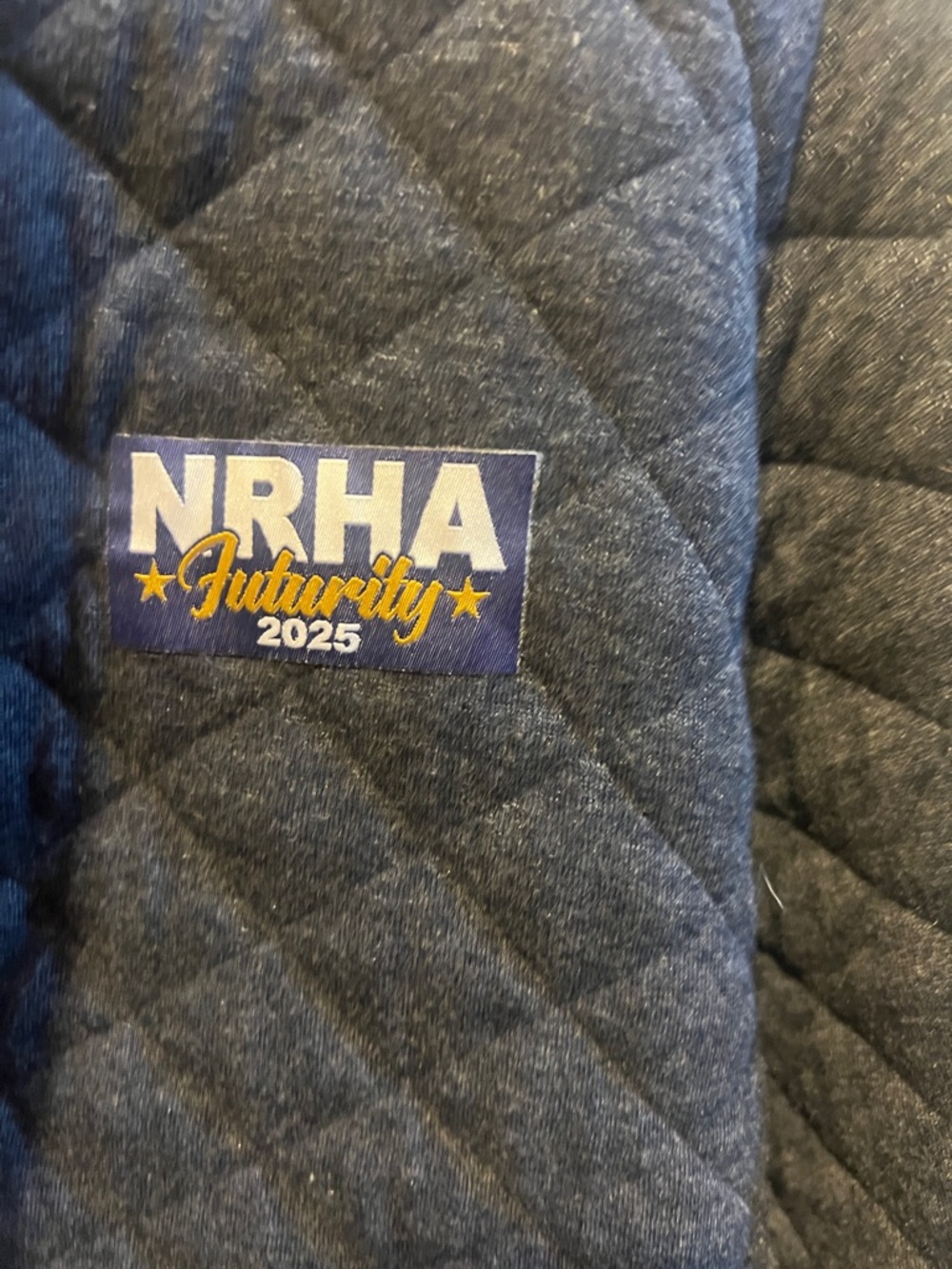 Nrha Futurity Quilted Navy Zip Hoodie Jacket - Picture 2 of 5